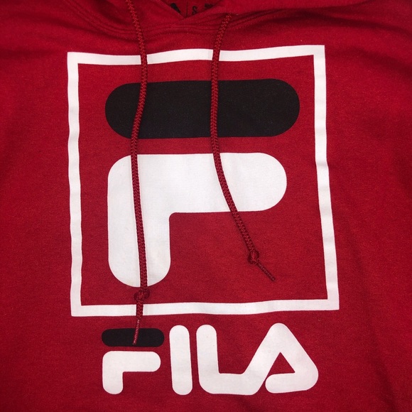 Red Fila Branded Hoodie - Picture 3 of 4